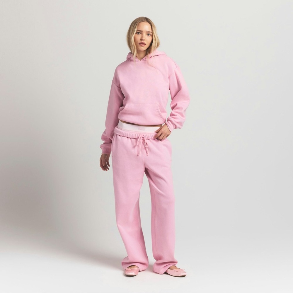 SKIMS Cotton Fleece Classic Hoodie in Halite - Picture 3 of 10